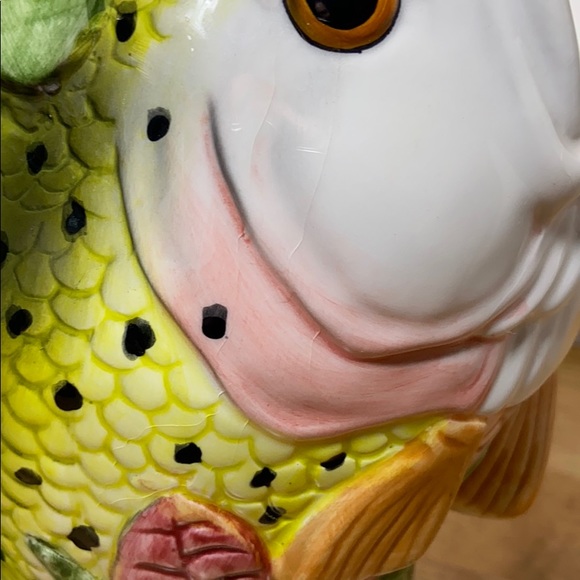 Vintage Fish Pitcher Polychrome Ceramic Chinese - Picture 8 of 10